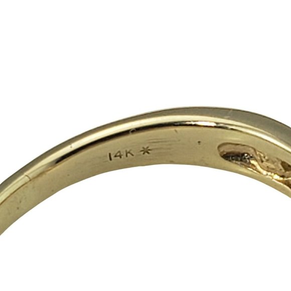 Vintage 14 Karat Yellow Gold Diamond Engagement Ring Size 9 #9880 - Picture 5 of 7